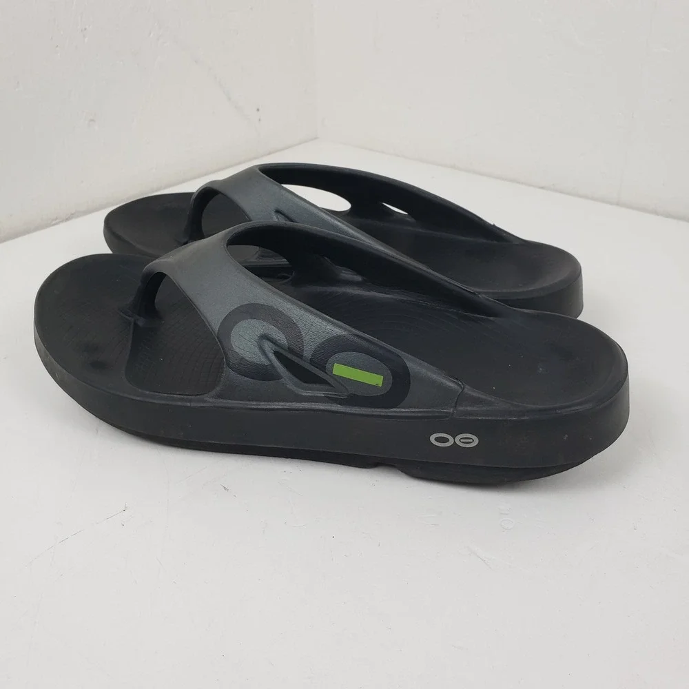 OOFOS OOriginal Sport Recovery Sandals Black Graphite Mens 9 Womens 11 EU 42